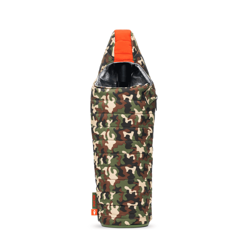 The Caddy - Puffin Drinkwear drink sleeves #color_woodsy-camo-puffin-red